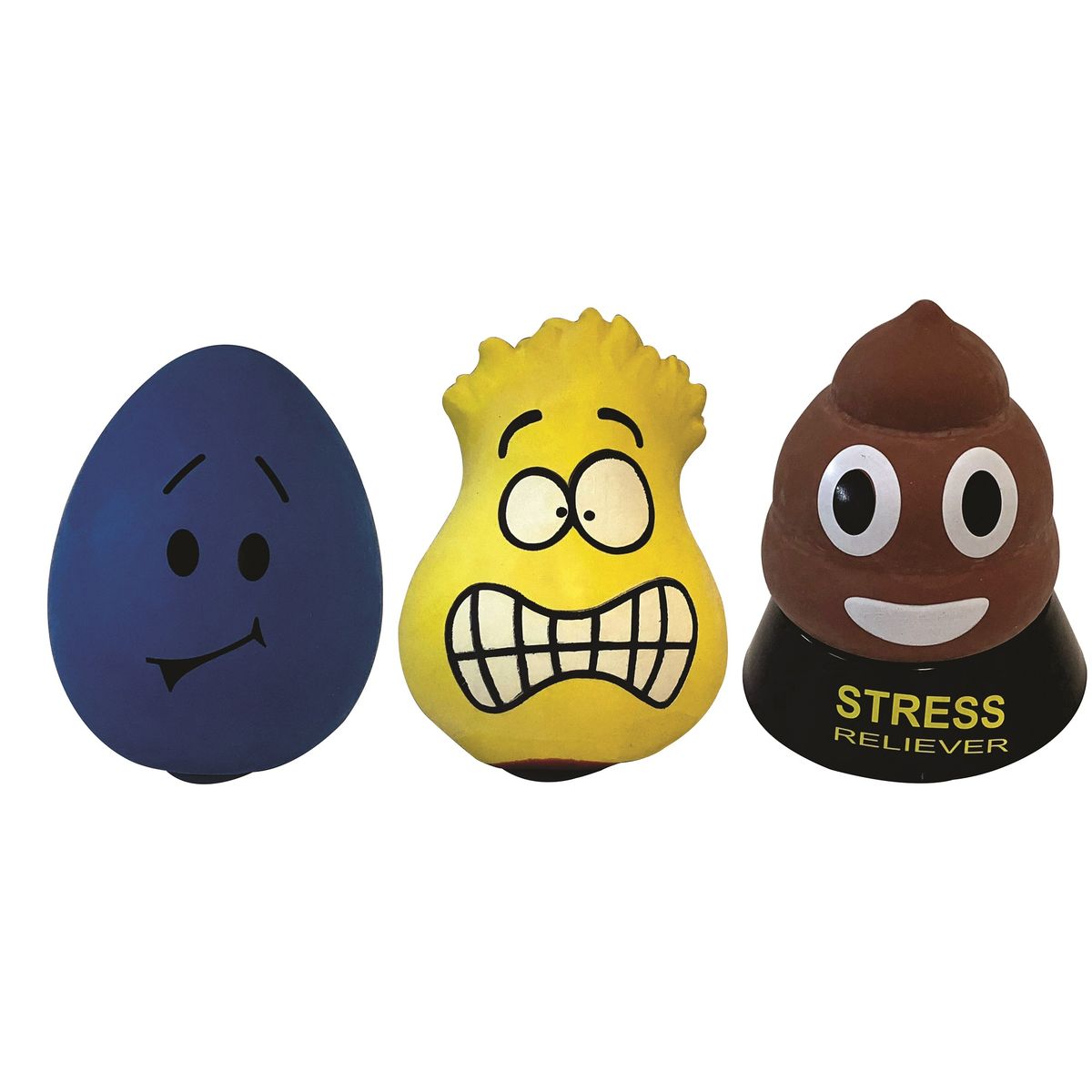 Maltose-Filled Stress Relief Toys (Set of 3) - Emoji