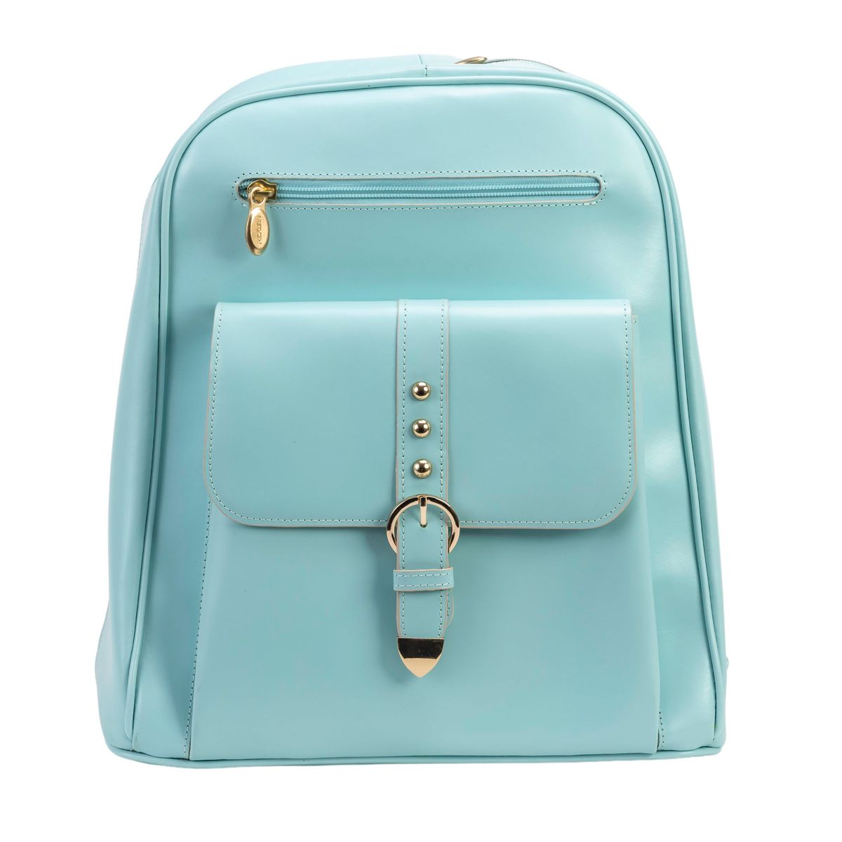 McKleinUSA 11"" Leather Business Laptop Tablet Backpack - Aqua Blue