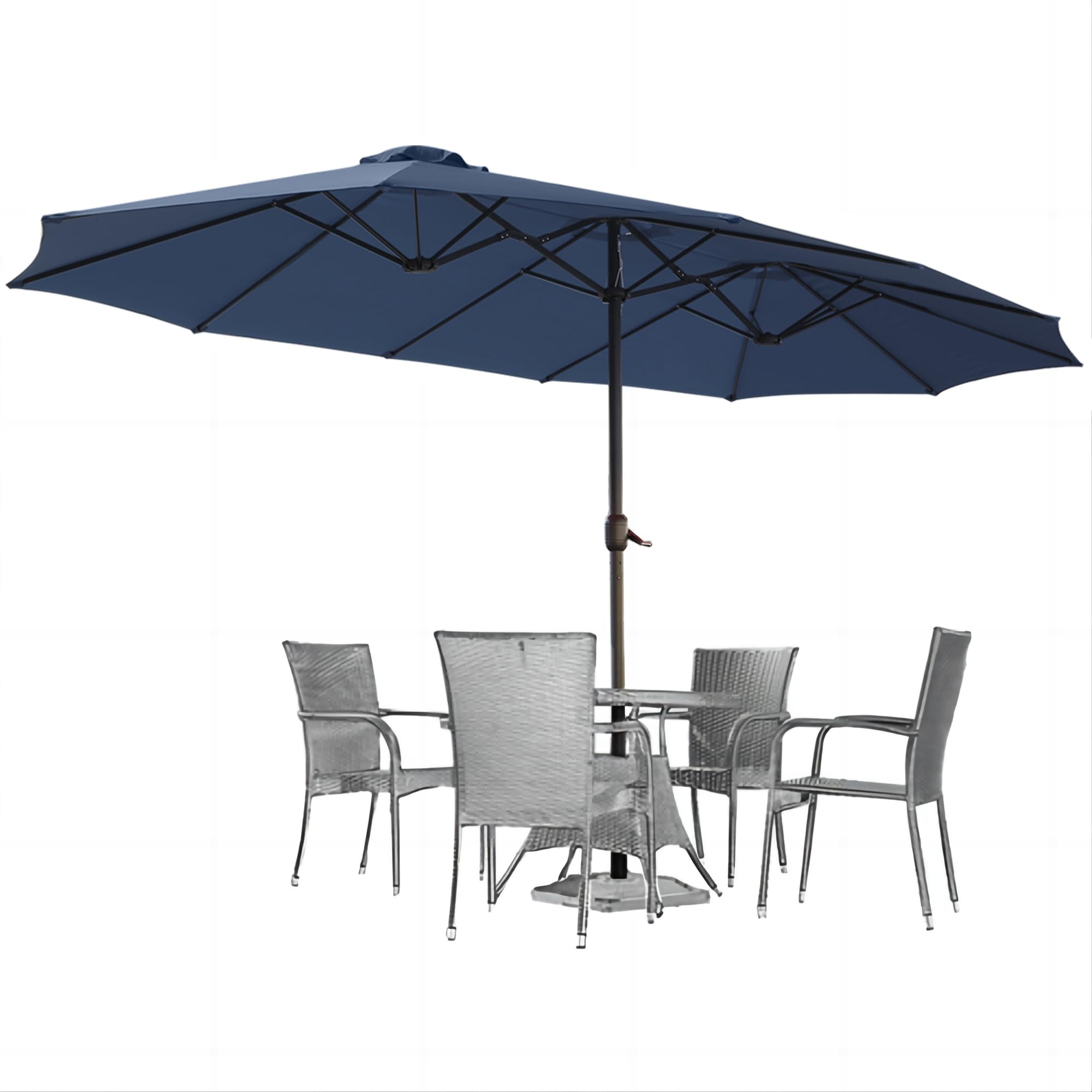 15 X 9-Foot Double-sided Large Outdoor Patio Umbrella With Crank - 19006DL-UG01