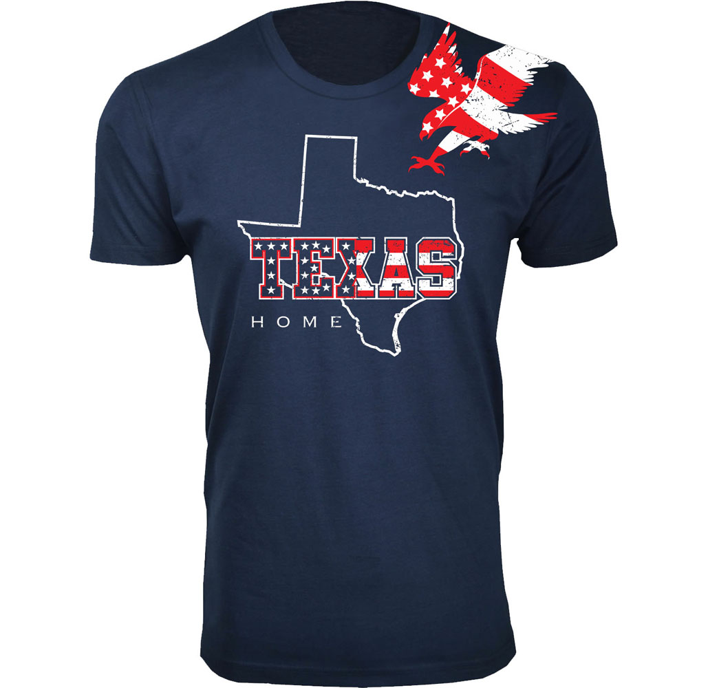 Men's Home State and City T-Shirts - Texas - Navy / M