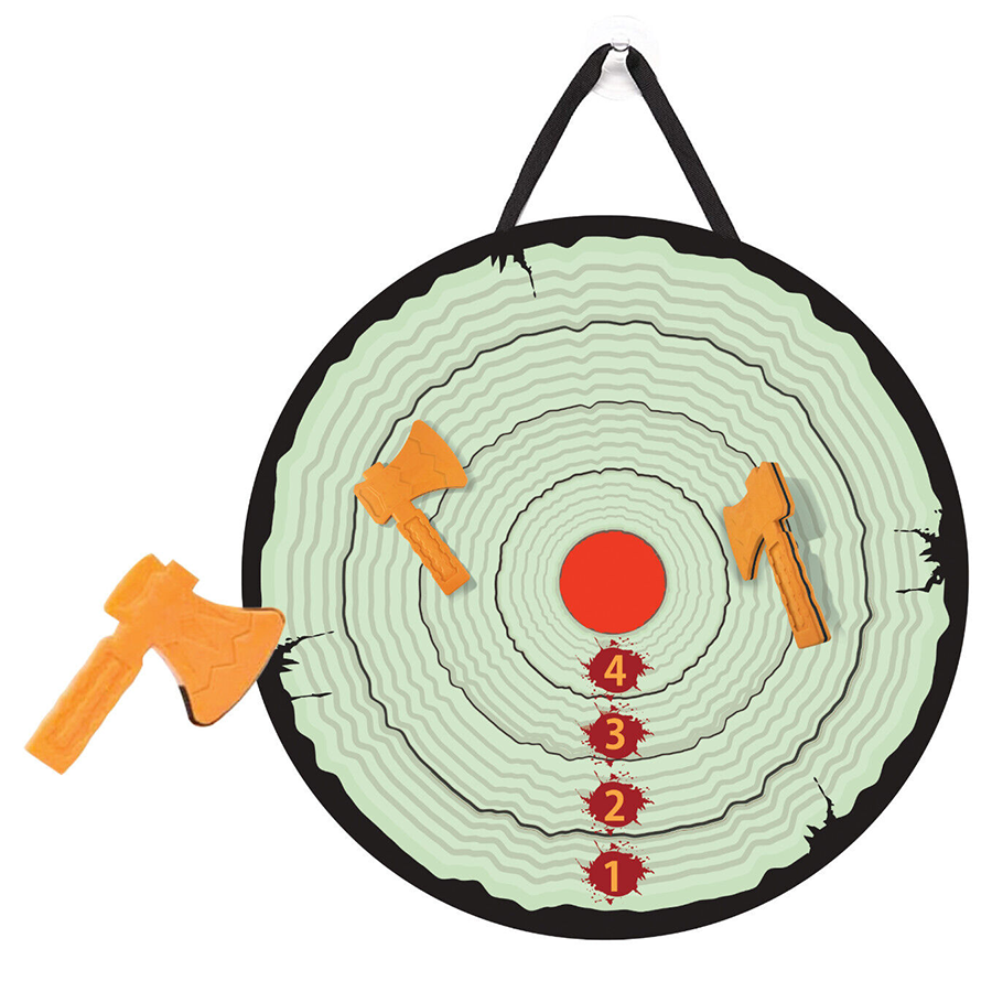 Foam Axe Throwing Game - Orange/Green