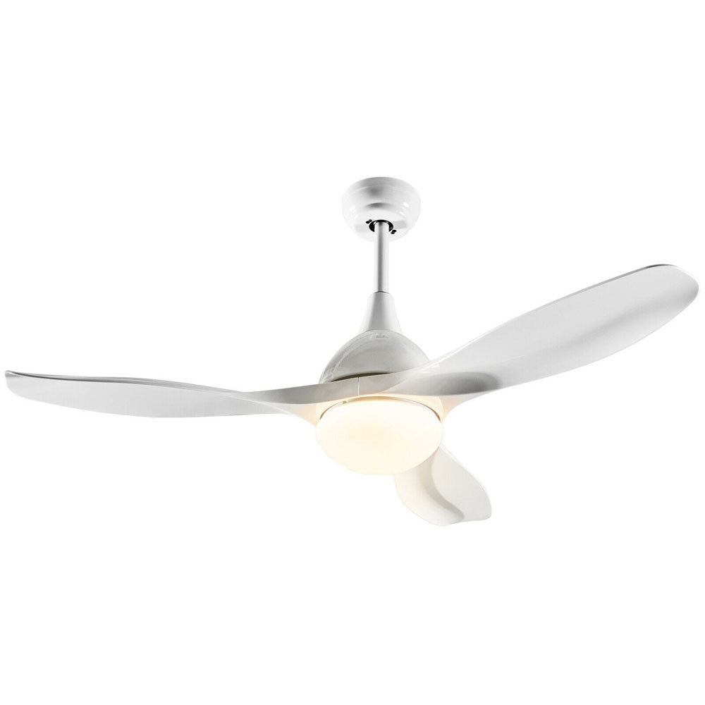 Dimmable LED 48-Inch Ceiling Fan with Remote Control - White