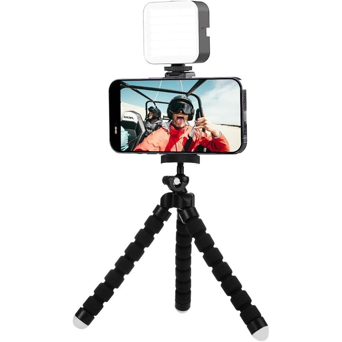 Beginner Vlogging Kit - Tripod, 36 LED Light, and Phone Holder