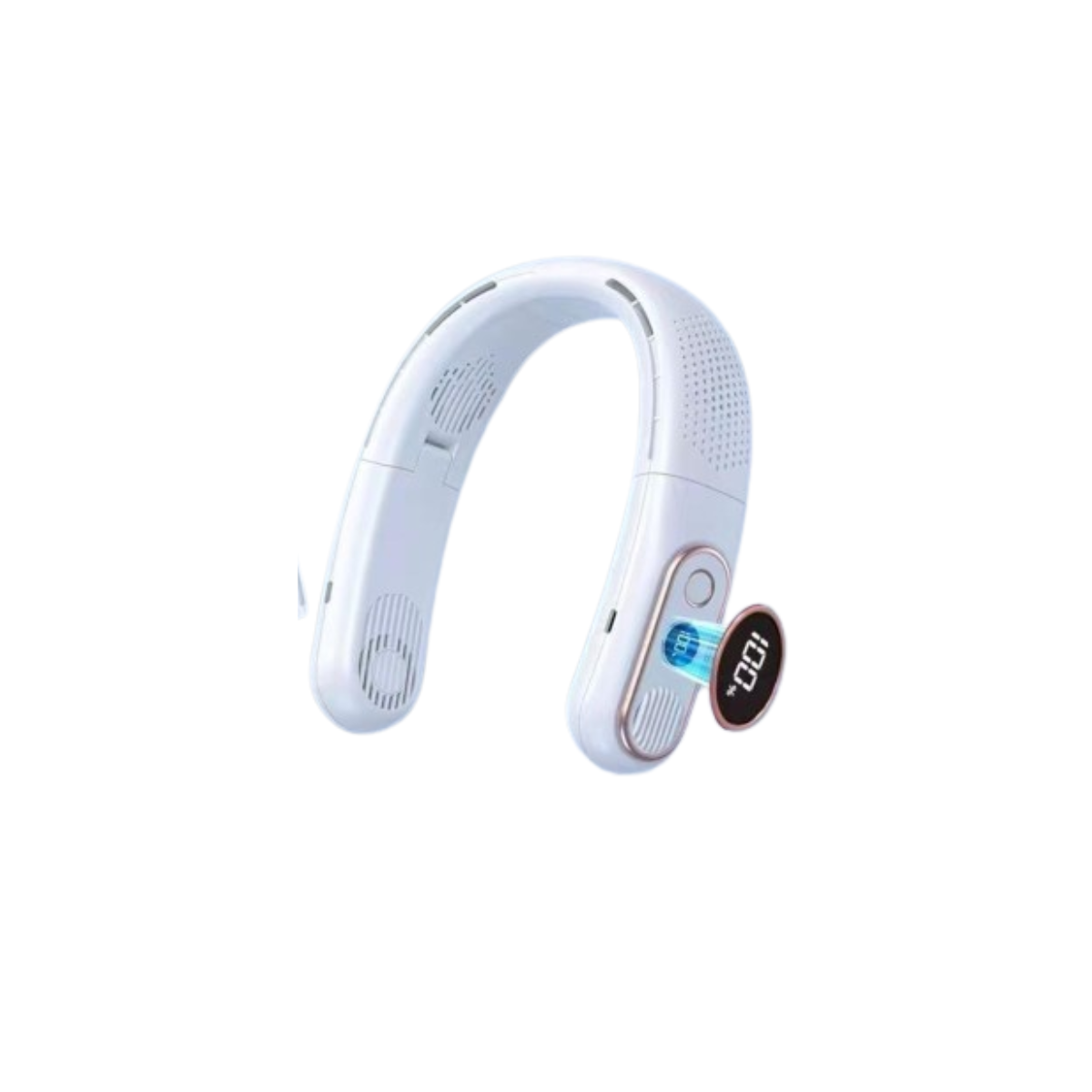Portable USB Rechargeable Hanging Neck Fan - Portable Neck Fan - White - 1-Pack