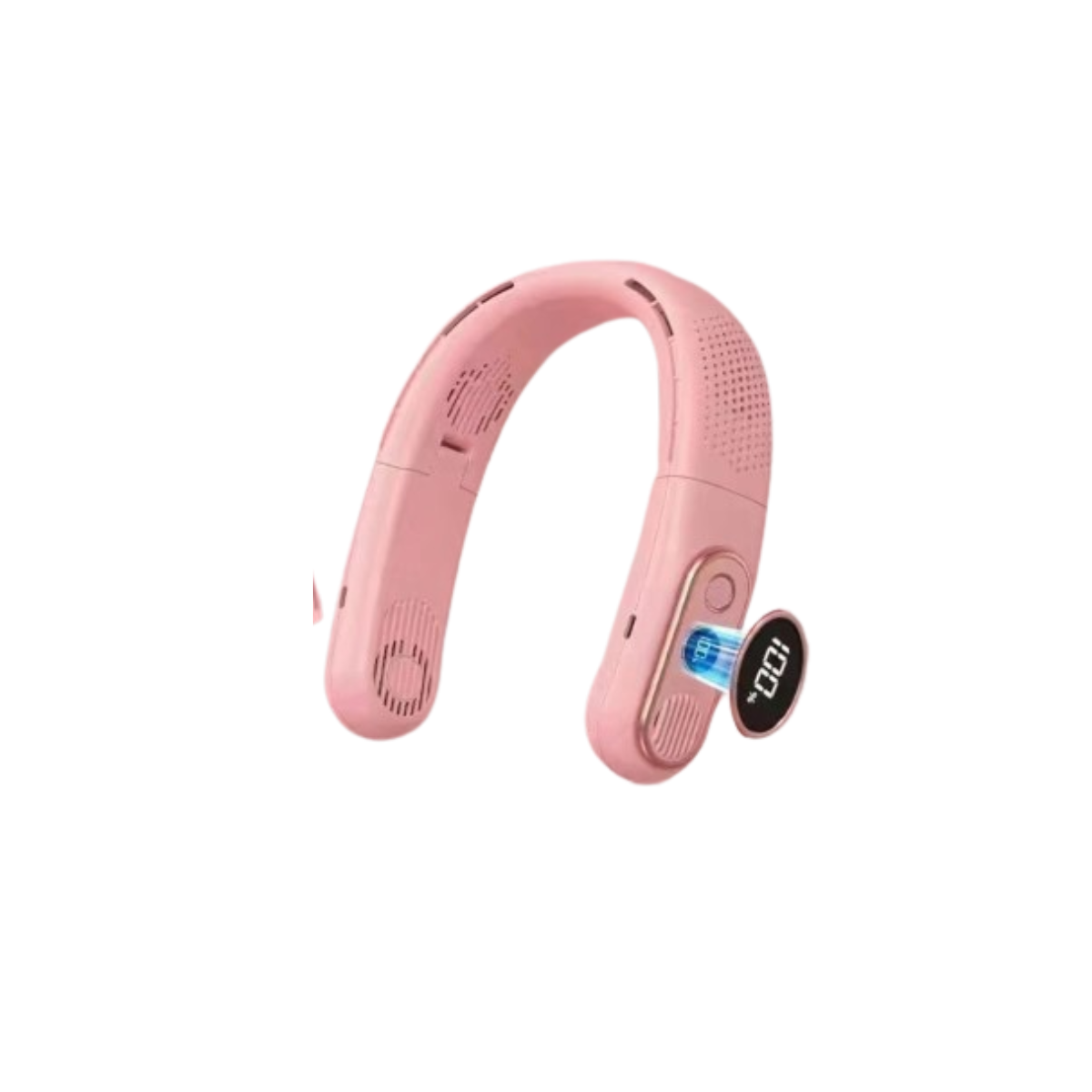 Portable USB Rechargeable Hanging Neck Fan - Portable Neck Fan - Pink - 1-Pack