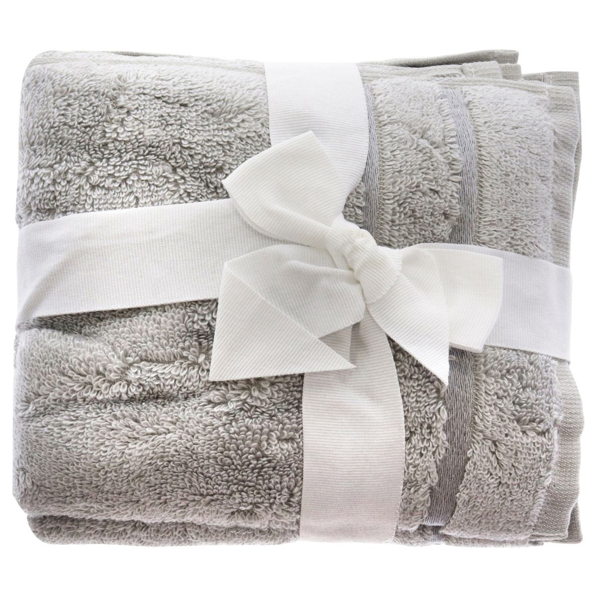 Cariloha® Bamboo Washcloth Set (Set of 3) - Bamboo Washcloths Set - Harbor Gray by Cariloha for Unisex - 3 Pc Towel