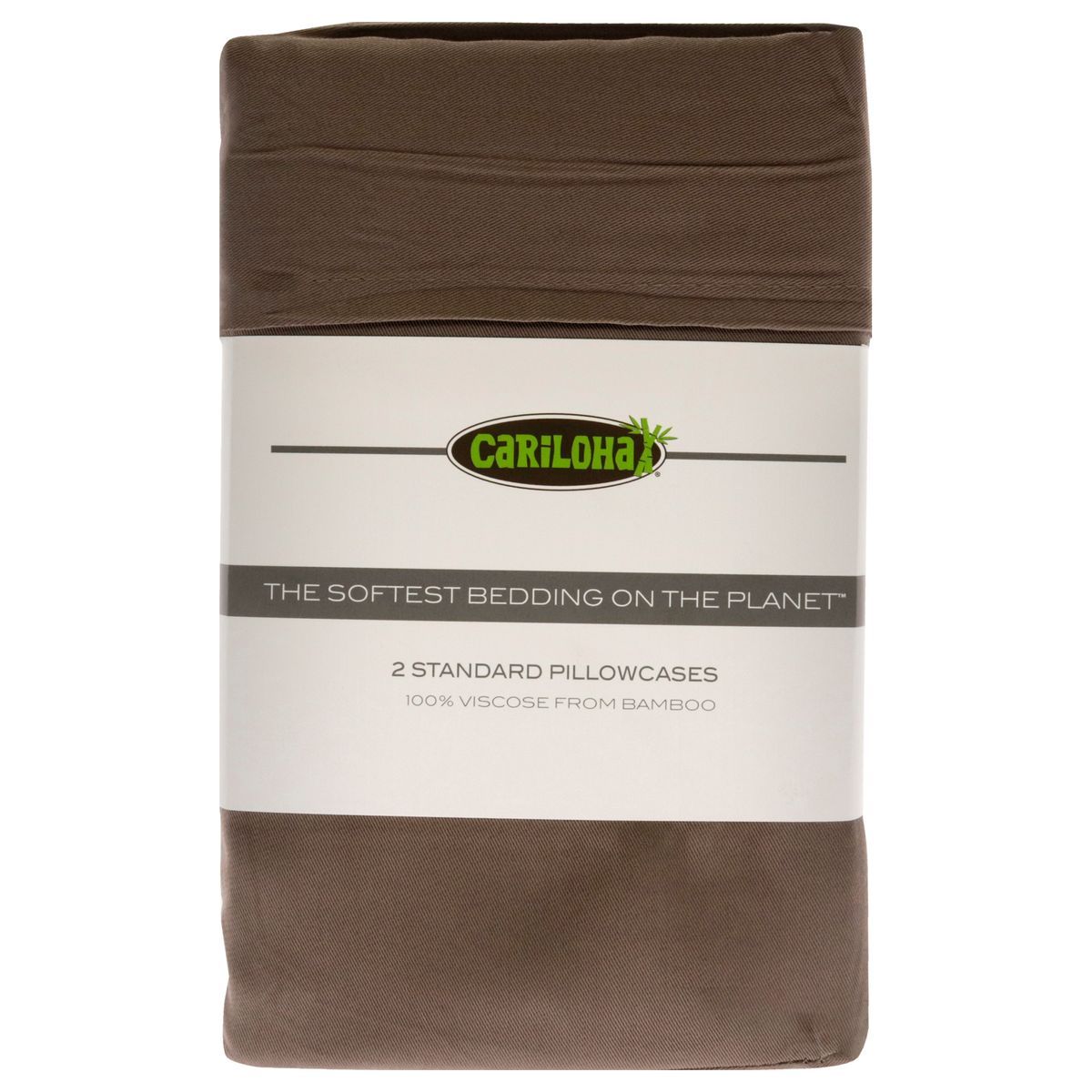 Cariloha&reg; Classic Bamboo Pillowcases (Set of 2) - Classic Bamboo Pillowcase Set - Beach Linen-Standard by Cariloha for Unisex - 2 Pc Pillowcase