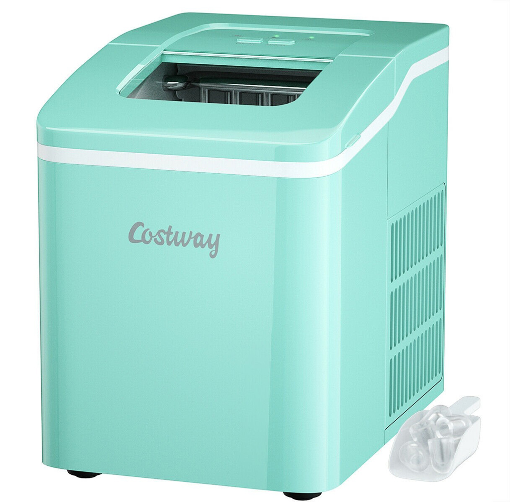 Portable Countertop Self-Cleaning Ice Maker - Green