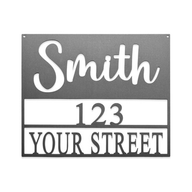 Personalized Name and Address Metal Sign Plaque - 10 x 12