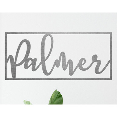 Personalized Sanded Steel Name Sign - 12 inch
