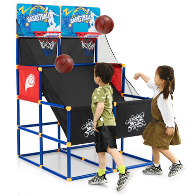 Kids' Dual Shot Basketball Arcade Game with 4 Balls & Pump
