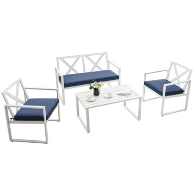 4-Piece Patio Conversation Furniture Set