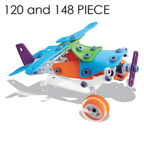 Discovery Kids FlexTech 2-in-1 3D Building Material Kits – 3 Styles - 148 Pieces