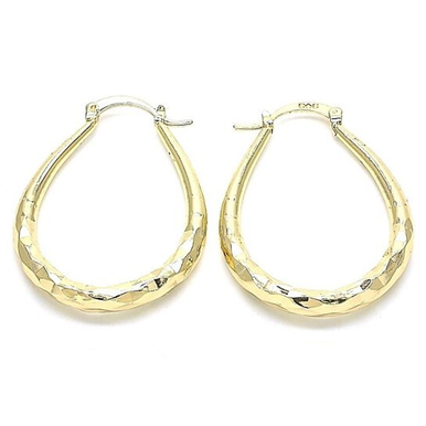 18K Gold-Filled High-Polish Oval Hoop Earrings