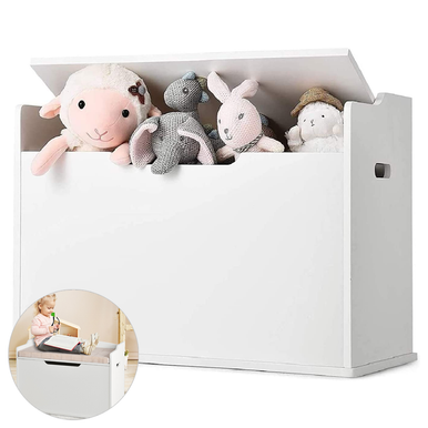 Wooden Cushioned Lift Top Toy Box Bench