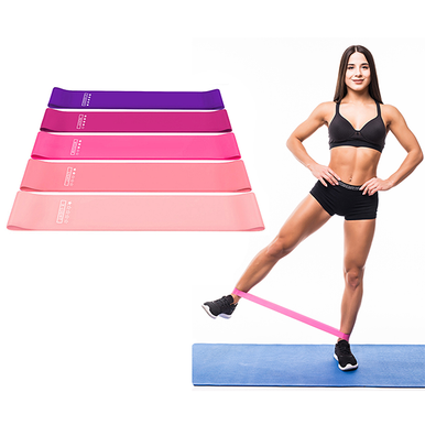 Precision Workout Yoga Fitness Exercise Bands (Set of 5)