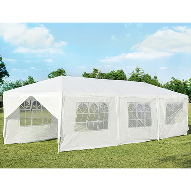 Heavy-Duty 10' x 30' Canopy Tent with 6 Walls