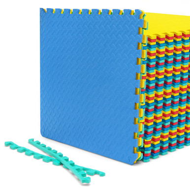 1/2-Inch Interlocking Puzzle Floor Exercise Mat (36- or 48-Pack) - 48 Tiles Exercise Mat