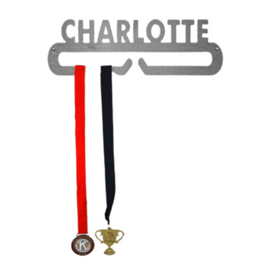 Personalized Steel Medal and Ribbon Display