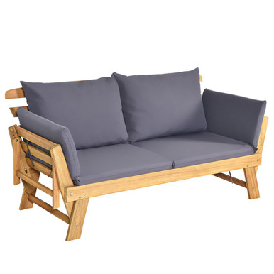Acacia Wood Patio Sofa Daybed