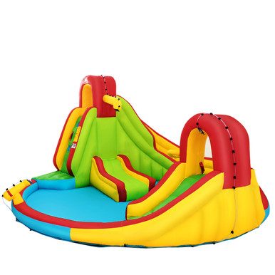 Inflatable Kids' Water Slide Park with Climbing Wall