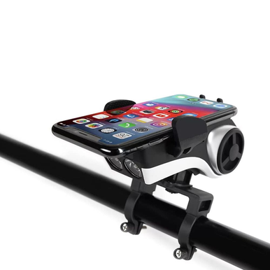 All-in-One Bike Phone Mount, Bluetooth Speaker, Headlights & Power Bank
