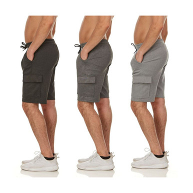Men's Moisture-Wicking Cargo Shorts (3-Pack) - Small/Medium