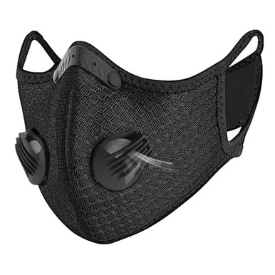 Performance Sports Face Mask with Activated Carbon Filter and Breathing Valves