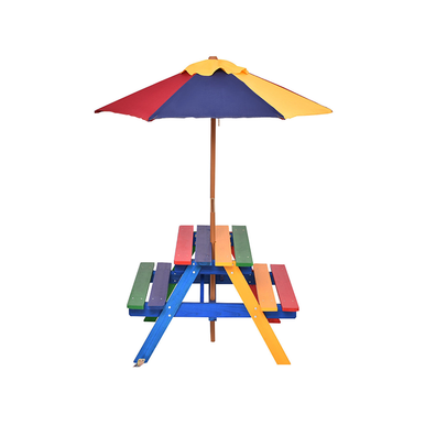 Kids' 4-Seat Picnic Table with Umbrella