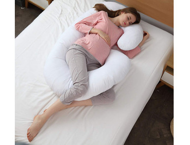 Down Alternative J Shaped Body Pillow