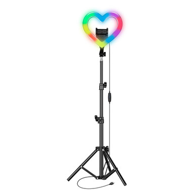 SuperSonic® Pro Live Stream 10” Heart Ring Light with RGB, SC-2330RGB