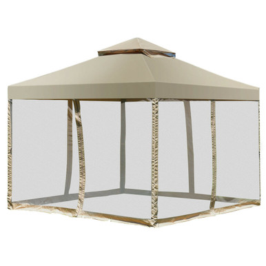 10' x 10' 2-Tier Outdoor Fully-Enclosed Gazebo