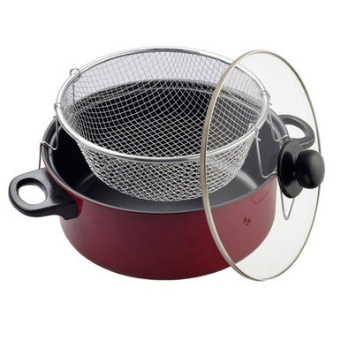 Stainless Steel 3-Piece Deep Fryer Set