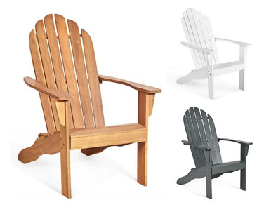 Solid Wood Adirondack Chair - Natural