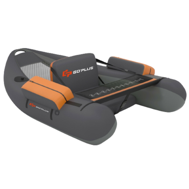 Inflatable Fishing Float Tube with Pump - Gray