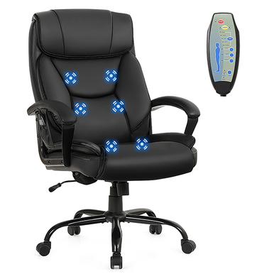 Executive Massaging Office Chair, Faux Leather