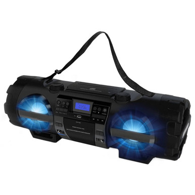 Emerson&trade; Dual Subwoofer Bluetooth Boombox
