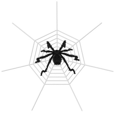 Halloween Spider and Web Decoration