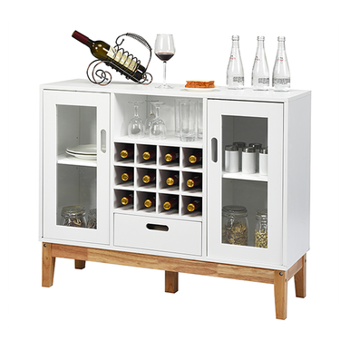 White Wood Wine Storage Cabinet