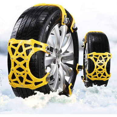 Zone Tech® Durable Anti-Skid Car Snow Chain (6-Pack)