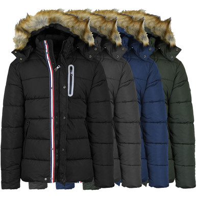 Men's Heavy Tech Puffer Jacket with Hood