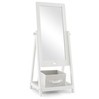 Kids' Freestanding Mirror with Storage