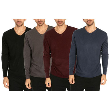 Men’s Premium V-Neck Pullover Sweaters (2-Pack) - Small