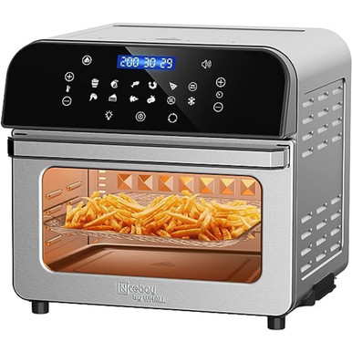 Whall&reg; 5.5-Quart Air Fryer with LED Digital Touchscreen, 12-in-1 Cooking Functions