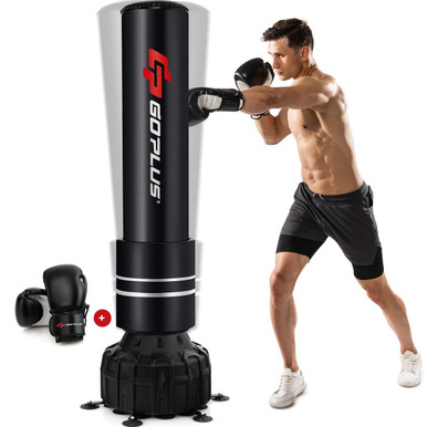 Goplus 71" Freestanding Punching Bag with Gloves and Suction Cups