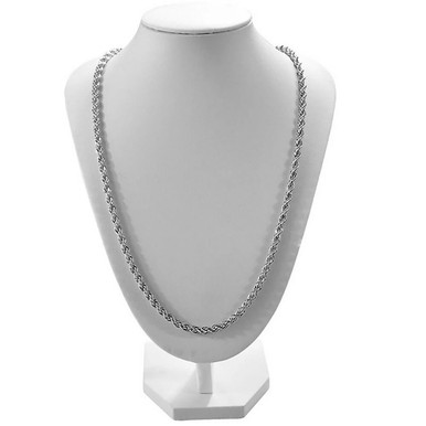 Italian .925 Sterling Silver Fill High-Polish Finish Rope Chain
