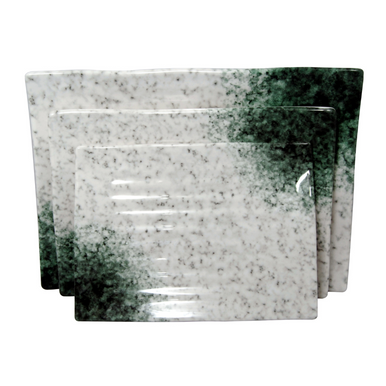 Marble Melamine 3-Piece Party Tray Set