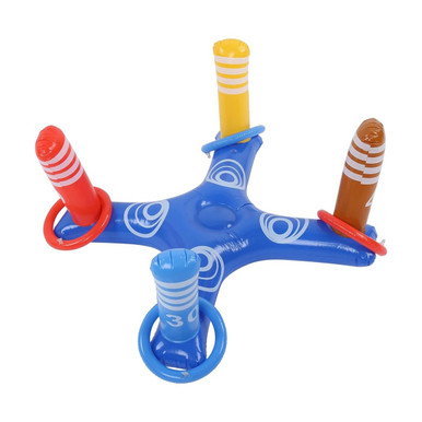 Inflatable Multiplayer Pool Ring Game with 4 Rings