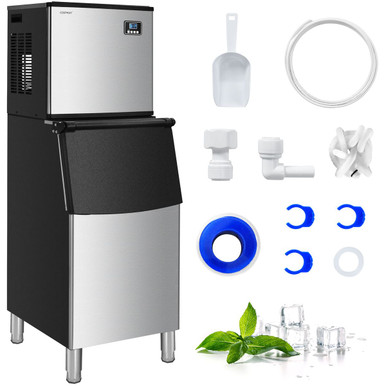 353-Pound/24H Split Commercial Ice Maker with Storage Bin