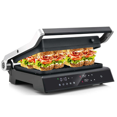 Electric Panini Press Grill with Non-Stick Coated Plates with 3-in-1 Functionality